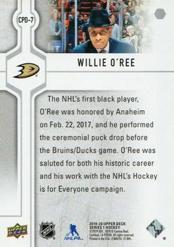 2019-20 Upper Deck - Ceremonial Puck Drop #CPD-7 Willie O'Ree Back