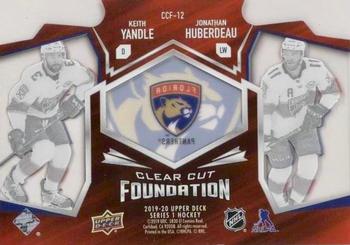 2019-20 Upper Deck - Clear Cut Foundation Duos #CCF-12 Jonathan Huberdeau / Keith Yandle Back