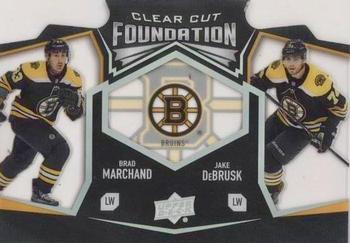 2019-20 Upper Deck - Clear Cut Foundation Duos #CCF-18 Brad Marchand / Jake DeBrusk Front