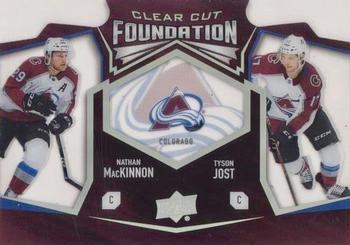 2019-20 Upper Deck - Clear Cut Foundation Duos #CCF-27 Nathan MacKinnon / Tyson Jost Front