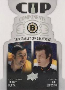 2019-20 Upper Deck - Cup Components #CCP-BE Johnny Bucyk / Phil Esposito Front