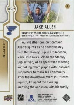 2019-20 Upper Deck - Day with the Cup #DC-22 Jake Allen Back