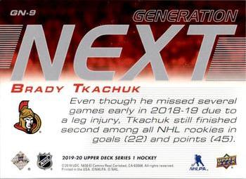 2019-20 Upper Deck - Generation Next #GN-9 Brady Tkachuk Back