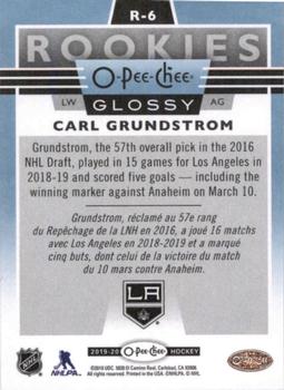 2019-20 Upper Deck - 2019-20 O-Pee-Chee Glossy Rookies #R-6 Carl Grundstrom Back