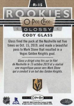 2019-20 Upper Deck - 2019-20 O-Pee-Chee Glossy Rookies Copper #R-15 Cody Glass Back