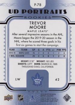 2019-20 Upper Deck - UD Portraits Platinum Blue #P-78 Trevor Moore Back