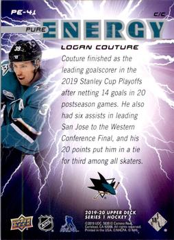 2019-20 Upper Deck - Pure Energy #PE-41 Logan Couture Back