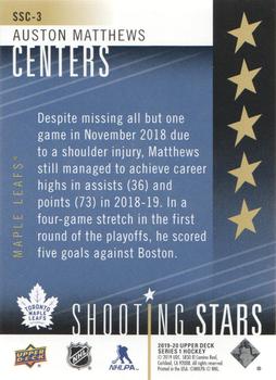2019-20 Upper Deck - Shooting Stars Centers #SSC-3 Auston Matthews Back