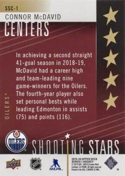 2019-20 Upper Deck - Shooting Stars Centers Red #SSC-1 Connor McDavid Back