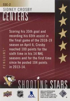 2019-20 Upper Deck - Shooting Stars Centers Red #SSC-2 Sidney Crosby Back