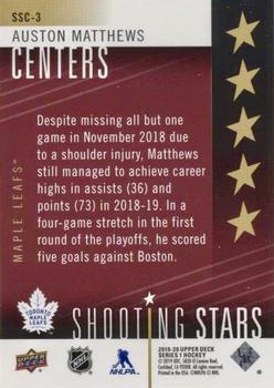 2019-20 Upper Deck - Shooting Stars Centers Red #SSC-3 Auston Matthews Back