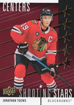 2019-20 Upper Deck - Shooting Stars Centers Red #SSC-4 Jonathan Toews Front