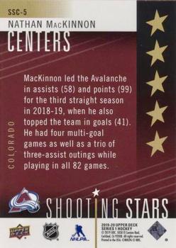 2019-20 Upper Deck - Shooting Stars Centers Red #SSC-5 Nathan MacKinnon Back