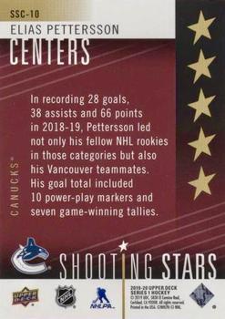 2019-20 Upper Deck - Shooting Stars Centers Red #SSC-10 Elias Pettersson Back