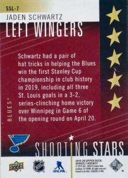 2019-20 Upper Deck - Shooting Stars Left Wingers Red #SSL-7 Jaden Schwartz Back
