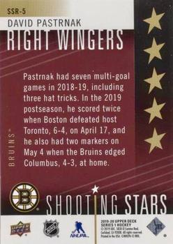 2019-20 Upper Deck - Shooting Stars Right Wingers Red #SSR-5 David Pastrnak Back