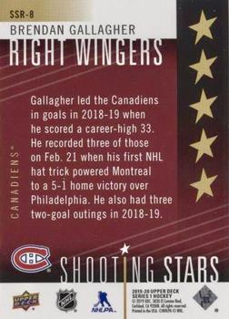 2019-20 Upper Deck - Shooting Stars Right Wingers Red #SSR-8 Brendan Gallagher Back