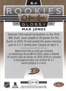 2019-20 Upper Deck - 2019-20 O-Pee-Chee Glossy Rookies Gold #R-4 Max Jones Back