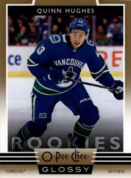 2019-20 Upper Deck - 2019-20 O-Pee-Chee Glossy Rookies Gold #R-10 Quinn Hughes Front