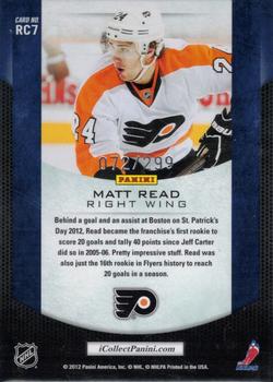 2012 Panini Toronto Spring Expo Redemption - Expo Rookie Cards #RC7 Matt Read Back
