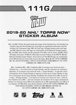 2019-20 Topps Now NHL Stickers - Gold #111G Cale Makar Back