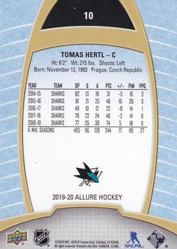 2019-20 Upper Deck Allure #10 Tomas Hertl Back