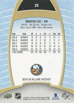 2019-20 Upper Deck Allure #29 Anders Lee Back