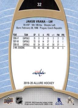 2019-20 Upper Deck Allure #32 Jakub Vrana Back