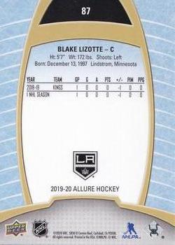 2019-20 Upper Deck Allure #87 Blake Lizotte Back