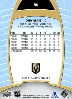 2019-20 Upper Deck Allure #94 Cody Glass Back