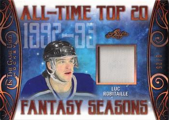 2019-20 Leaf In The Game Used - All-Time Top 20 Fantasy Seasons - Bronze Spectrum Foil #ATFS-10 Luc Robitaille Front