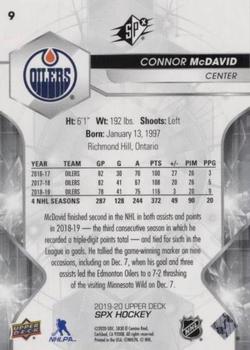 2019-20 SPx #9 Connor McDavid Back