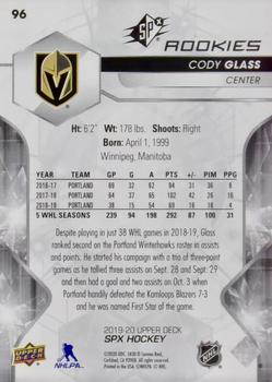 2019-20 SPx #96 Cody Glass Back