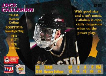 1995 Signature Rookies Auto-Phonex #11 Jack Callahan Back