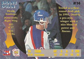 1995 Signature Rookies Auto-Phonex #14 Shane Doan Back