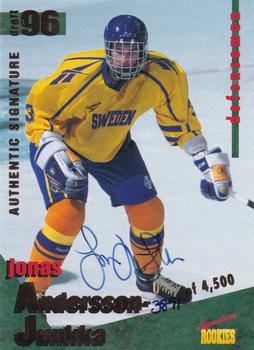 1995 Signature Rookies Draft 96 #2 Jonas Andersson-Junkka Front