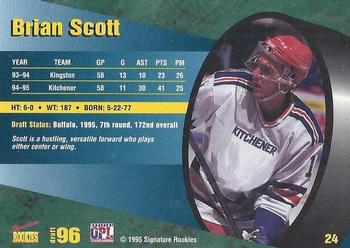 1995 Signature Rookies Draft 96 #24 Brian Scott Back