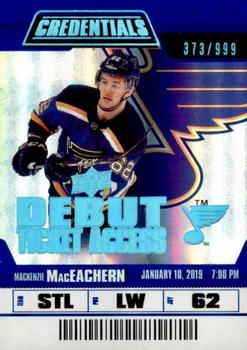 2019-20 Upper Deck Credentials #59 Mackenzie MacEachern Front