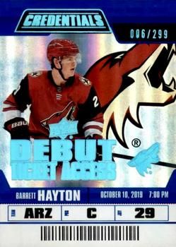 2019-20 Upper Deck Credentials #142 Barrett Hayton Front