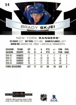 2019-20 O-Pee-Chee Platinum #54 Brady Skjei Back