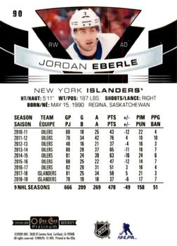 2019-20 O-Pee-Chee Platinum #90 Jordan Eberle Back