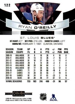 2019-20 O-Pee-Chee Platinum #122 Ryan O'Reilly Back