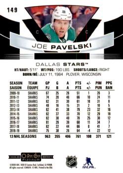 2019-20 O-Pee-Chee Platinum #149 Joe Pavelski Back