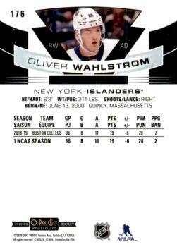 2019-20 O-Pee-Chee Platinum #176 Oliver Wahlstrom Back