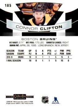 2019-20 O-Pee-Chee Platinum #185 Connor Clifton Back