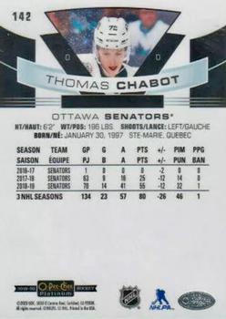 2019-20 O-Pee-Chee Platinum #142 Thomas Chabot Back