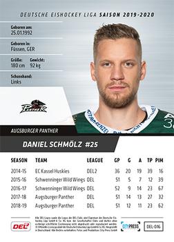 2019-20 Playercards (DEL) #DEL-016 Daniel Schmölz Back