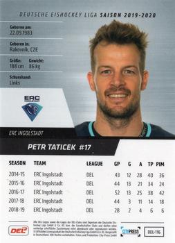 2019-20 Playercards (DEL) #DEL-116 Petr Taticek Back
