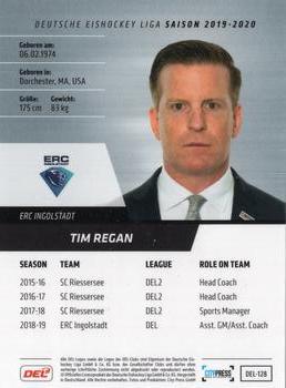 2019-20 Playercards (DEL) #DEL-128 Tim Regan Back