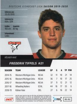 2019-20 Playercards (DEL) #DEL-162 Frederik Tiffels Back